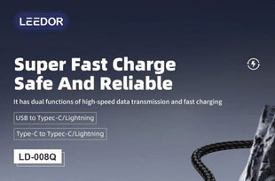 LEEDOR Aluminium Alloy Series Fast Charge Data Cable  LD-008Q