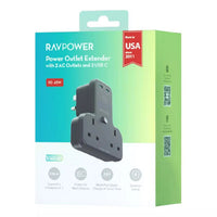 RAVPower RP-PC1065 GaN 45W Power Outlet Extender with 2 AC Outlets and 2 USB C