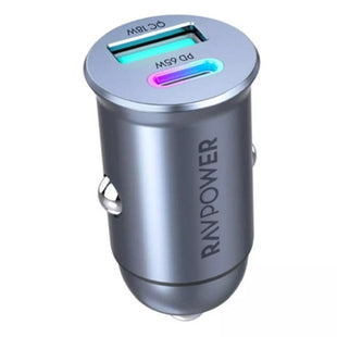 RAVPower RP-VC1013 PD Pioneer mini 65W 2-Port USB Car Charger gray