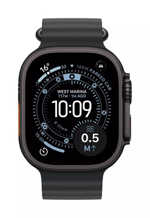 ساعة Apple Watch Ultra 2 GPS + Cellular مقاس 49 مم - هيكل من التيتانيوم الأسود مع سوار Ocean الأسود 