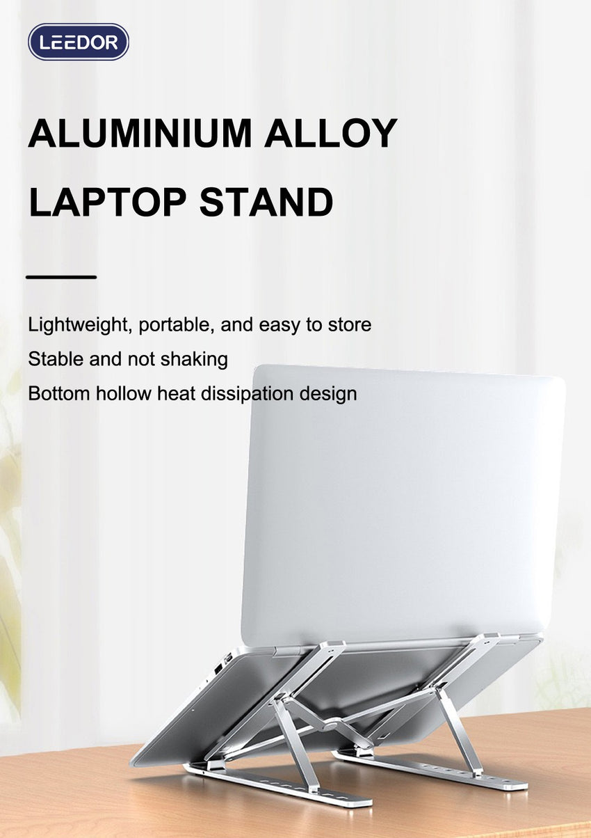 LEEDOR Notebook Stand Computer Folding Stand Plastic Aluminum Alloy Stand LD-N3