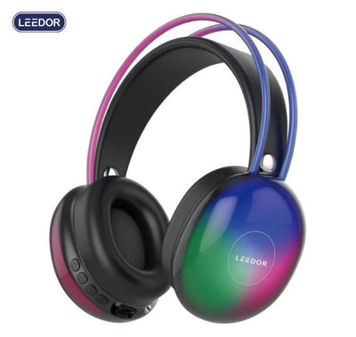 LEEDOR HIFI Cool Music Colorful LED&RGB Wireless Sports Headphone - 800mAh