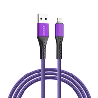 كابل بيانات LEEDOR نايلون 3A للشحن السريع 3 في 1/من النوع C إلى 3 في 1 LD-009Q3m