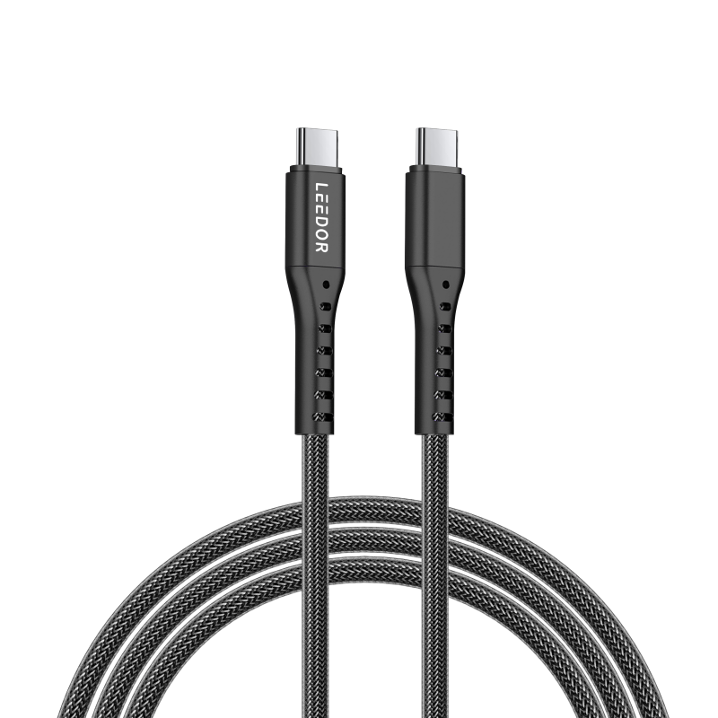 كابل بيانات من نوع C إلى C من النايلون 3A للشحن السريع من LEEDOR LD-009Q CC