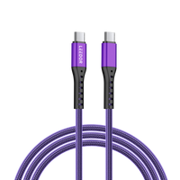 كابل بيانات من نوع C إلى C من النايلون 3A للشحن السريع من LEEDOR LD-009Q CC