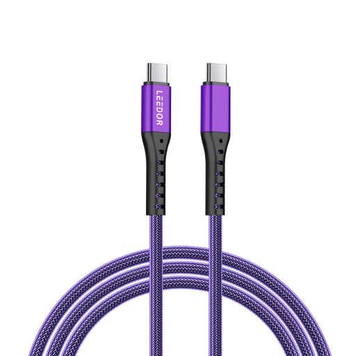 LEEDOR Nylon 3A Fast Charge Type C to C Data Cable LD-009Q C-C