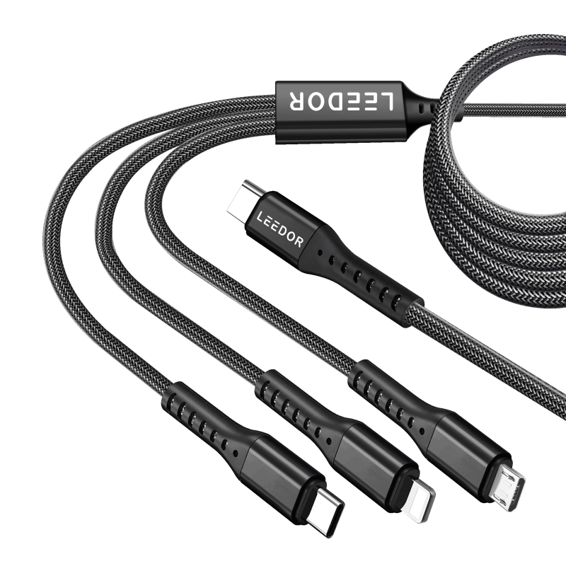 Leedor Accessory Bundle – Phone Stand + Power Adapter + 3 in 1 USB Cable 1.5m + Speaker Lamp + Notebook Support Laptop Stand