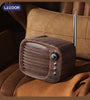 LEEDOR New Mini Wood Grain Retro Heavy Bass Wireless Card Insertion Portable Bluetooth Speaker LD-JY-81