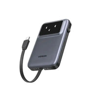 UGREEN Uno 10000mAh 30W Power Bank with Built-in Cable -Black PB511