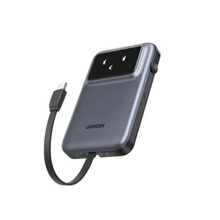 UGREEN Uno 10000mAh 30W Power Bank with Built-in Cable -Black PB511