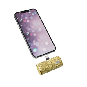 iWALK 4500mAh Powerbank for iPhone Built-In Lightning Connector Diamond-Gold