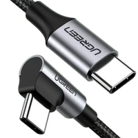 UGREEN USB 2.0 C M/M Round Cable Nickel Plating Aluminum Shell 2m (Gray Black)US261 100w US261