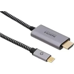 ENERGEA FIBRATOUGH, USB-C TO HDMI CABLE 4K@60HZ 2M - BLACK