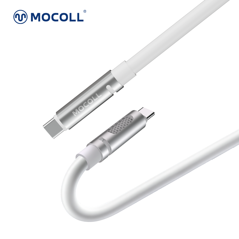 MOCOLL 240W USB-C to USB-C Fast Charging Cable, PD 3.1 Fragrances Design, Nylon Braided Durable Cord for Laptop, Tablet, Smartphone- White