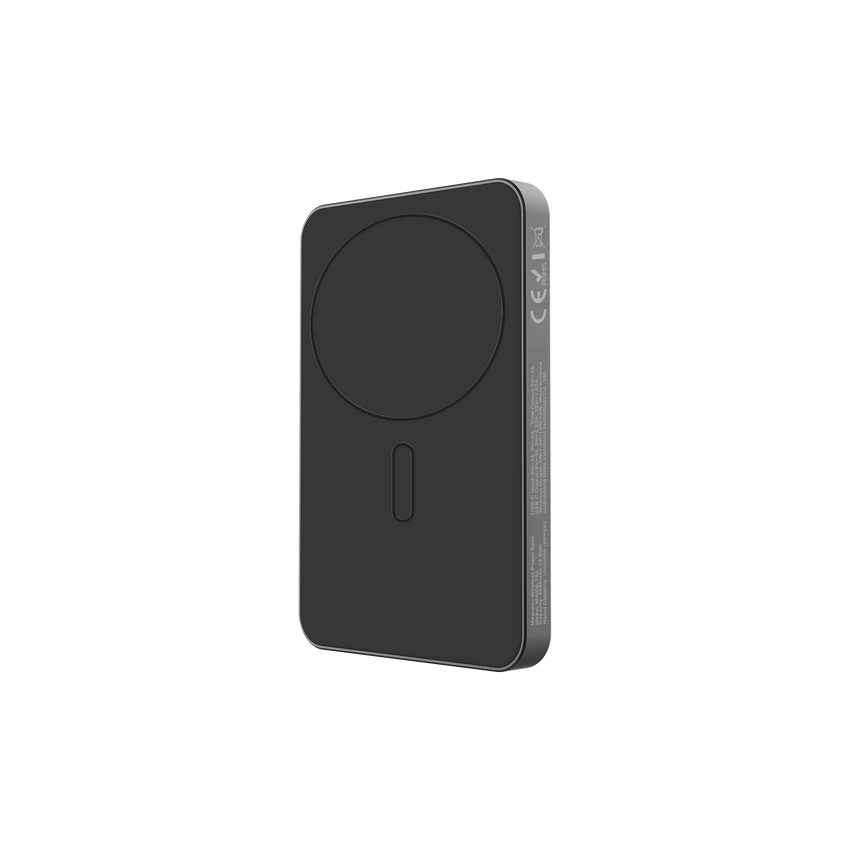 MOCOLL 5000mAh Black Magnetic Power Bank Stand – PD 20W Fast Wireless Charging
