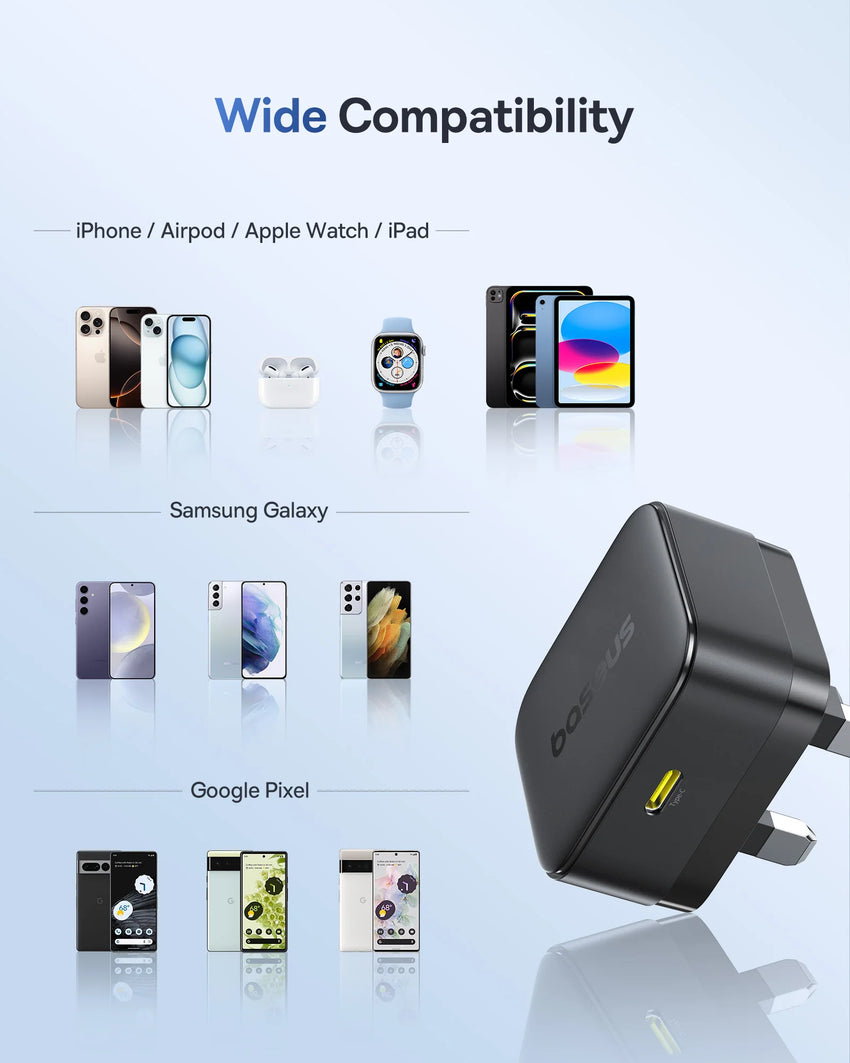 Baseus Palm Fast Charger 1C 30W - Cluster Black
(with Baseus Cable USB-C to USB-C 60W)
