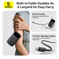 Baseus EnerFill FC31 Qpow 3 Digital Display Power Bank with USB-C+iP Cables 20000mAh 45W - Cosmic Black