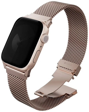 UNIQ DANTE PRO APPLE WATCH SELF-ADJUSTABLE MESH STEEL BAND 49/46/45/44MM - METALLIC ROSE (METALLIC ROSE)