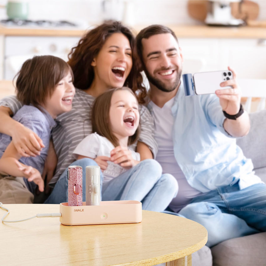 iWALK LinkPod Station for iWALK LinkPod Portable Charger 4500mAh, 4800mAh,5000mAh Power Bank for iPhone Charging Station Multiple USB-C Family-Sized Charger Station for Home(Station Only), Pink