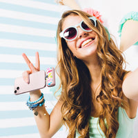 iWALK USB C Portable Charger with Colorful Pattern, 20W PD Fast Charging 4800mAh Small Power Bank with LED Display, Compatible with iPhone 16/15, 16/15 Plus, 16/15 Pro Max, iPad, Airpods, Pink