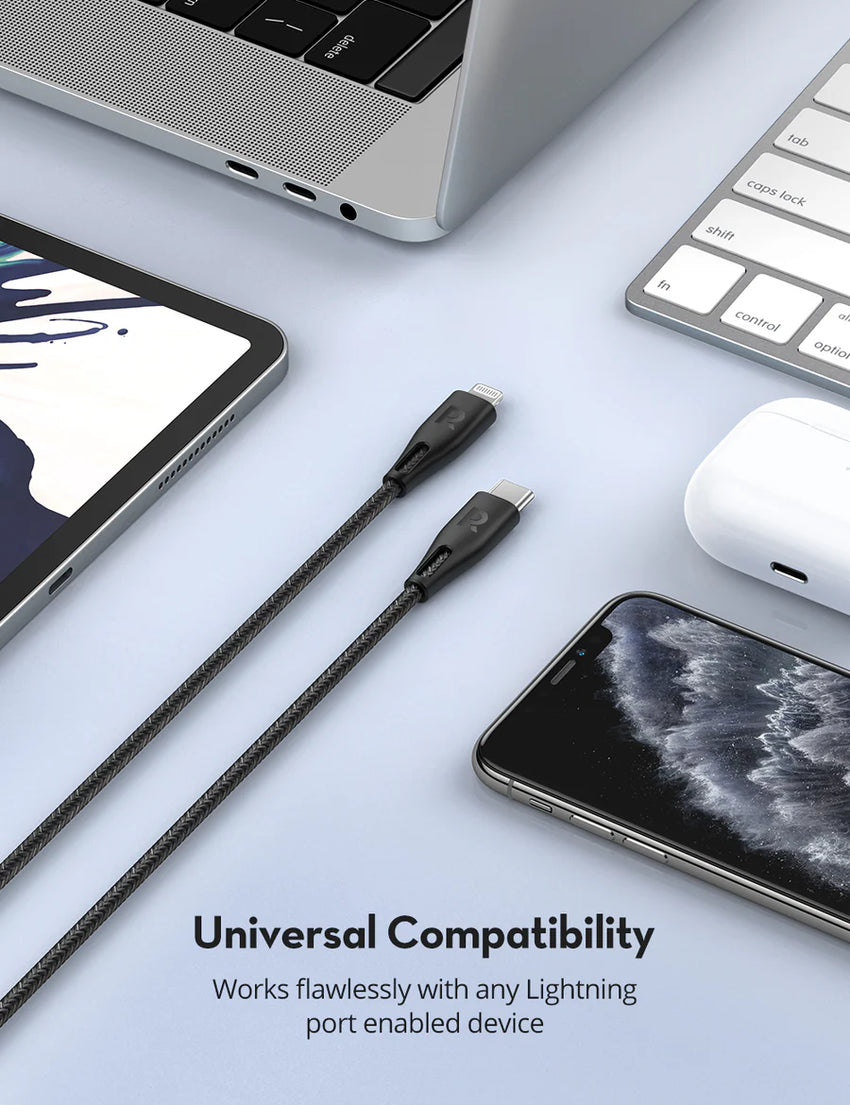 RAVPower RP-CB1017 Type-C to Lightning Cable 1.2m Nylon Green