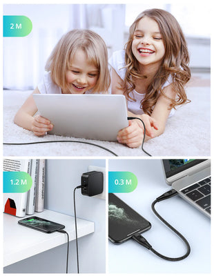 RAVPower RP-CB1017 Type-C to Lightning Cable 1.2m Nylon Green