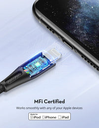 RAVPower RP-CB1018 Type-C to Lightning Cable 2m Nylon Black