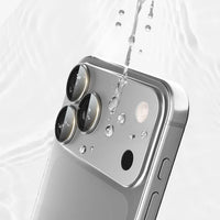 MOCOLL 360° Camera Lens Protector for iPhone 17 Pro Max | Tempered Glass with Metal Frame - Silver Color