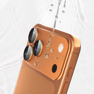 MOCOLL 360° Camera Lens Protector for iPhone 17 Pro | Tempered Glass with Metal Frame - Orange Color