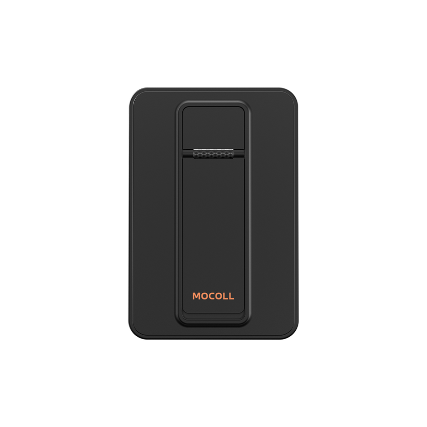 MOCOLL 5000mAh Black Magnetic Power Bank Stand – PD 20W Fast Wireless Charging