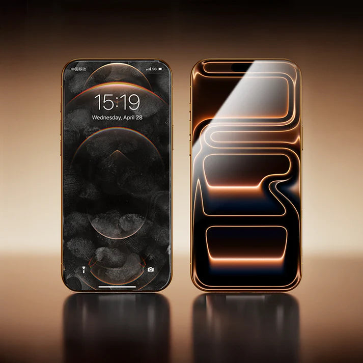 Mocoll for iPhone 17 Pro Screen Protector, 2.5D Full Coverage HD Tempered Glass - Black