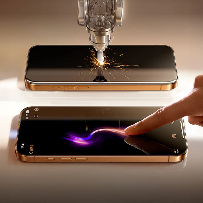 Mocoll for iPhone 17 Pro Screen Protector, 2.5D Full Coverage HD Tempered Glass - Black