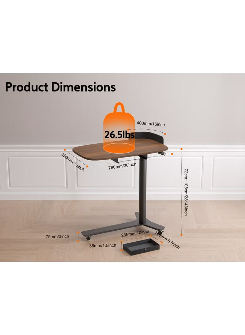 KingSmith ETD2 Walnut color Pneumatic height adjustable table