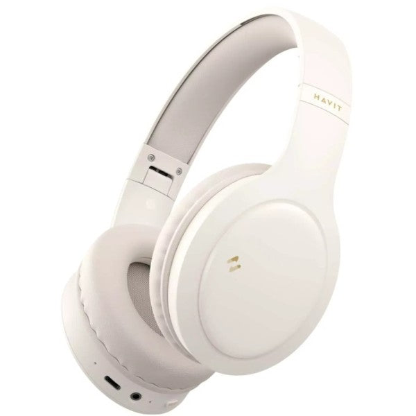 Havit-H633BT Audio series-Bluetooth headphone - Beige