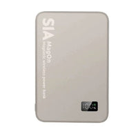SIA MagOn Magnetic power bank metal Body PD 20W-Wireless Charging 15W 10000Mah natural Titanume