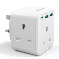 RAVPower RP-PC1037 PD 20W wall charger White UK Version with 3 AC plug white