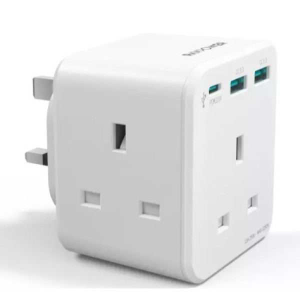 RAVPower RP-PC1037 PD 20W wall charger White UK Version with 3 AC plug white