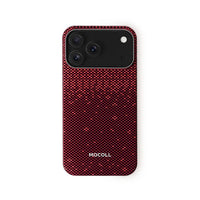 Mocoll iPhone 17 Pro Max: Kevlar Magnetic Case with Floral Cascade Design - Red
