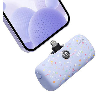 IWalk Linkme Pro Fast Charge 4800 mAh Pocket Battery For iPhone – Purple Ribbon Pattern