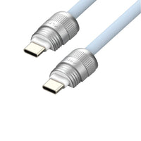 SIApowerlink SOFT RUBBER TYPE C - TYPE C LANYARD CABLE 60W 1.2M LIGHT BLUE