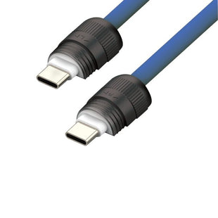 SIA powerlink SOFT RUBBER TYPE C - TYPE C LANYARD CABLE 60W 30CM NAVY BLUE