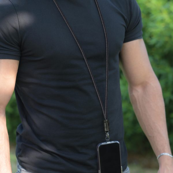 SIApowerlink FABRIC BRAIDED TYPE C - TYPE C LANYARD CABLE 60W 30CM BLACK