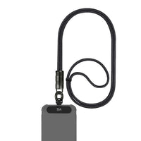 SIApowerlink FABRIC BRAIDED TYPE C - TYPE C LANYARD CABLE 60W 30CM BLACK