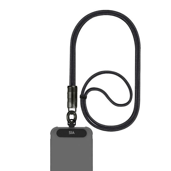 SIApowerlink FABRIC BRAIDED TYPE C - TYPE C LANYARD CABLE 60W 30CM BLACK