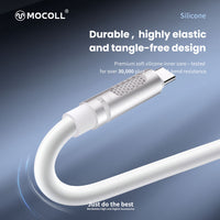 MOCOLL 240W USB-C to USB-C Fast Charging Cable, PD 3.1 Fragrances Design, Nylon Braided Durable Cord for Laptop, Tablet, Smartphone- White