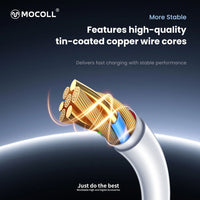 MOCOLL 240W USB-C to USB-C Fast Charging Cable, PD 3.1 Fragrances Design, Nylon Braided Durable Cord for Laptop, Tablet, Smartphone- White