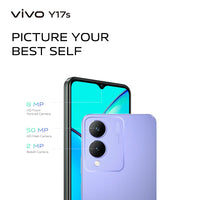 VIVO Y17S 8GB ( 4+4 GB) | 128 GB | 50 MP CAMERA | 5000 MAH GLITTER PURPLE