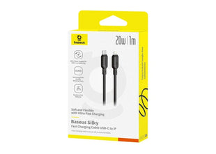 Baseus Silky Series Fast Charging Cable USB-C to iP 20W 1m - Cluster Black