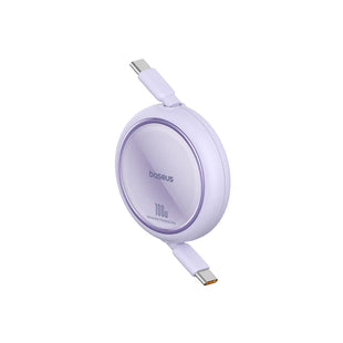 Baseus Free2Pull Mini Retractable Cable USB-C to USB-C 100W 1.5m - Nebula Purple