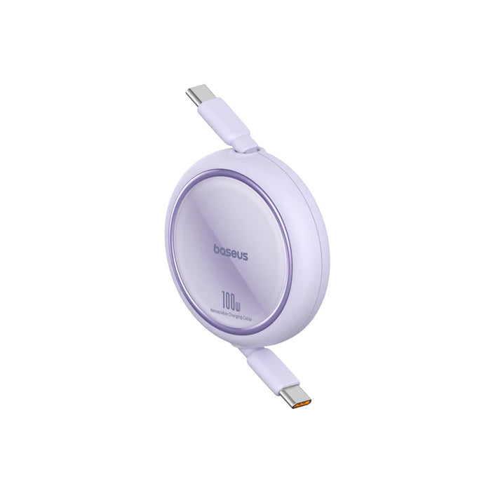 Baseus Free2Pull Mini Retractable Cable USB-C to USB-C 100W 1.5m - Nebula Purple